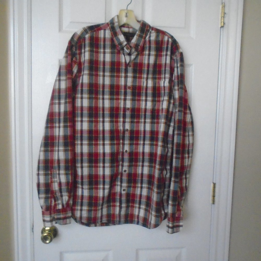 J crew plaid shirt button-down shirt, size LARGE TALL